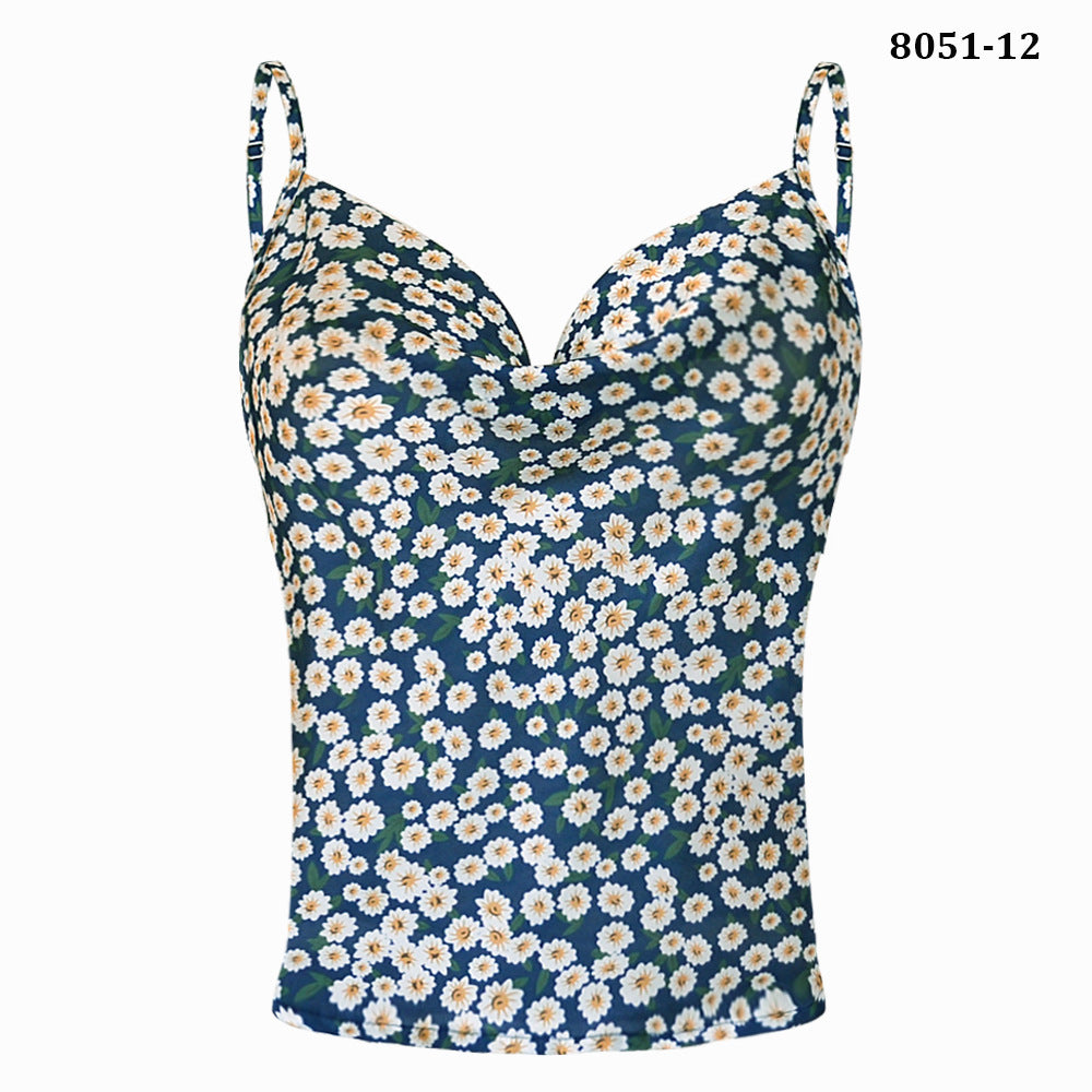 Designer Women Leopard Top Printing Satin Cami Strappy Camisole Cropped Vintage Shirt Backless Female Sexy Tops Vest