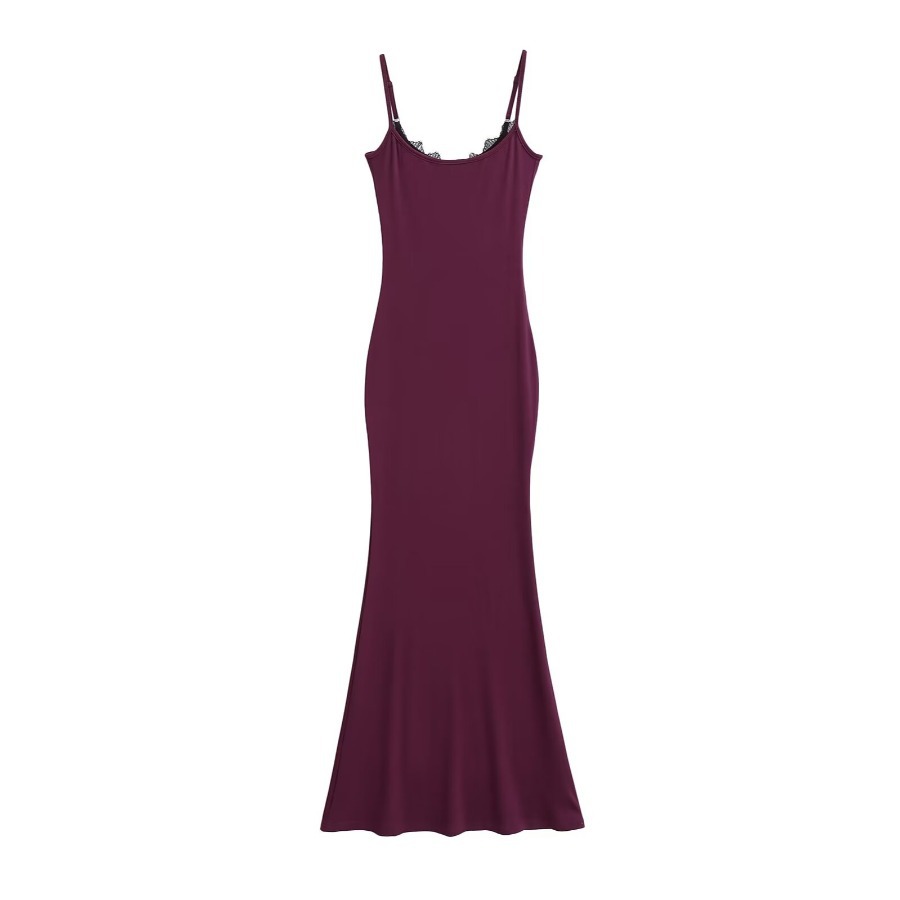 Sexy Lace Patched Bodycon Mermaid Dress