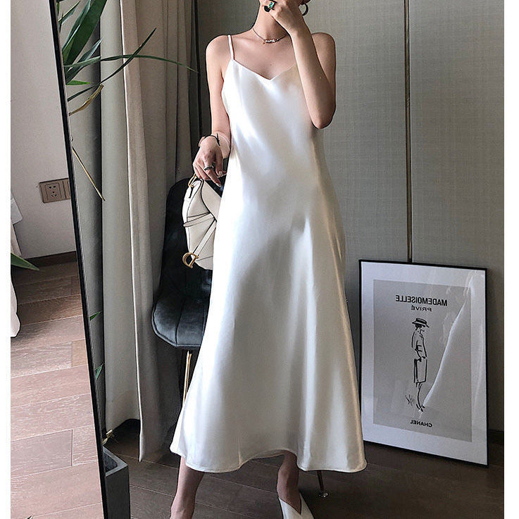 New Sexy A-line Women's Long Suspender Dress