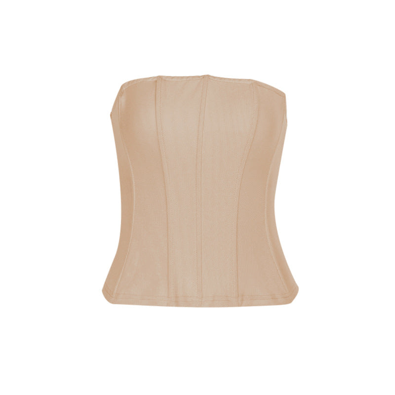 Sexy Strapless Crop Versatile Waist-Cinching Camisole