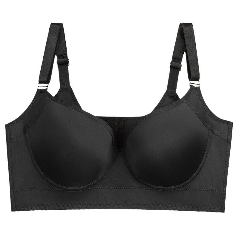 Cross-border large size bra glossy beautiful back large size non-running cup underwire bra