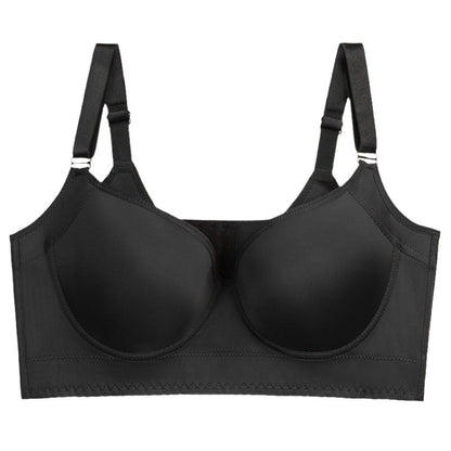 Cross-border large size bra glossy beautiful back large size non-running cup underwire bra