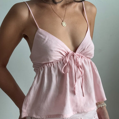 European and American women's sexy slim fit camisole top
