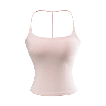 Backless hanging neck camisole vest