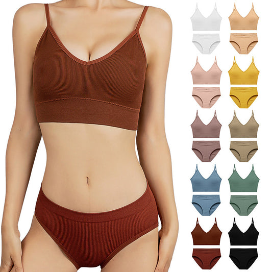 No Steel Ring Underwear Big Breasts Show Small Skin Friendly Sexy Bottoming Camisole Thin Section Beautiful Back Sleep Wrap Chest Suit Female