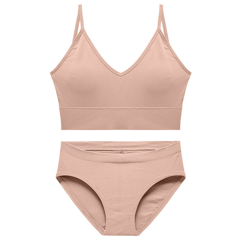 No Steel Ring Underwear Big Breasts Show Small Skin Friendly Sexy Bottoming Camisole Thin Section Beautiful Back Sleep Wrap Chest Suit Female