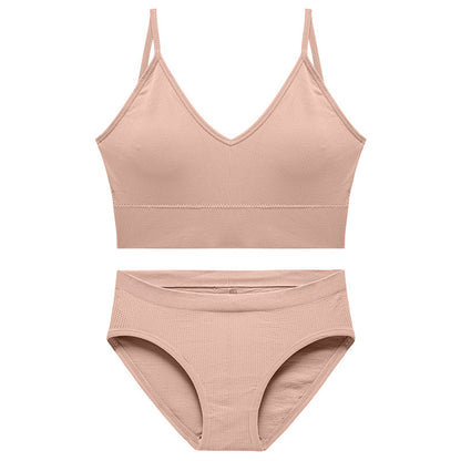 No Steel Ring Underwear Big Breasts Show Small Skin Friendly Sexy Bottoming Camisole Thin Section Beautiful Back Sleep Wrap Chest Suit Female
