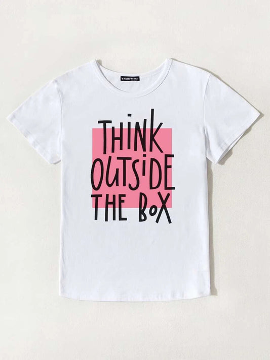 Spring And Summer New Heat Transfer Casual Ladies Short Tops Are Good Looking And Simple Tops