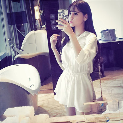 New Korean slim A-line dress in spring and summer