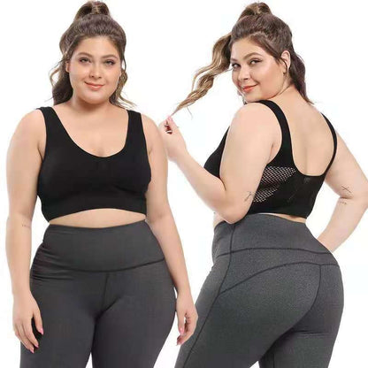 Sport Bra Mesh Hollow Vent Sports Bra Yoga Sports No Steel Ring Underwear For Female