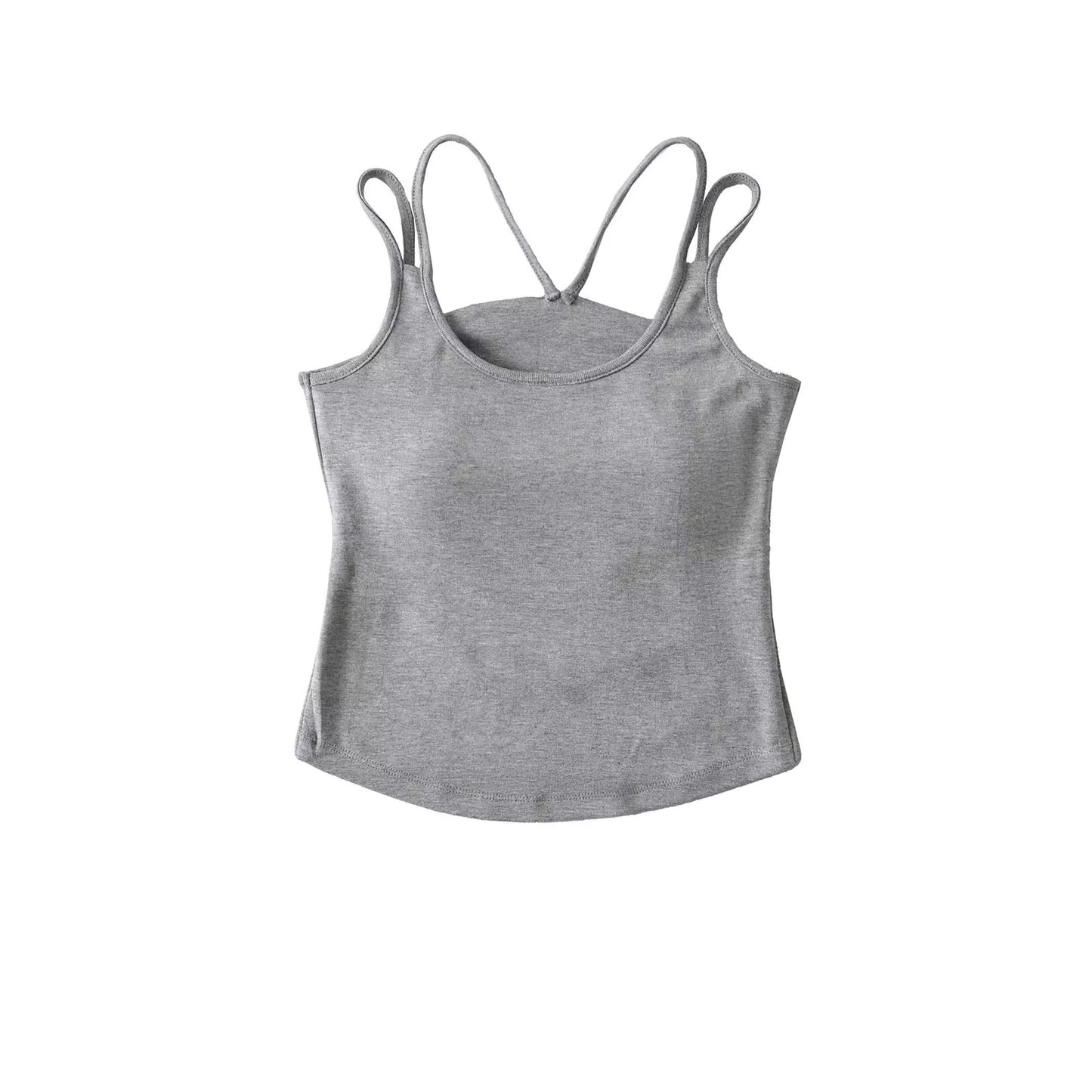 Chest cushion and back integrated camisole vest