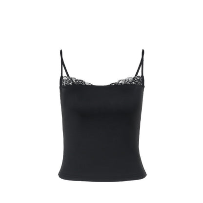 Slim lace patchwork camisole top for women