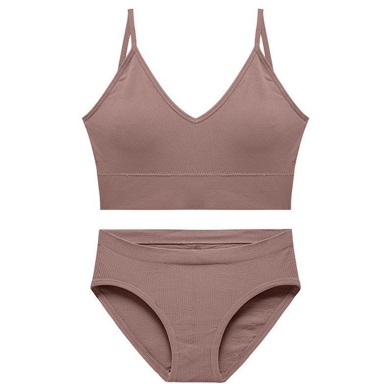 No Steel Ring Underwear Big Breasts Show Small Skin Friendly Sexy Bottoming Camisole Thin Section Beautiful Back Sleep Wrap Chest Suit Female
