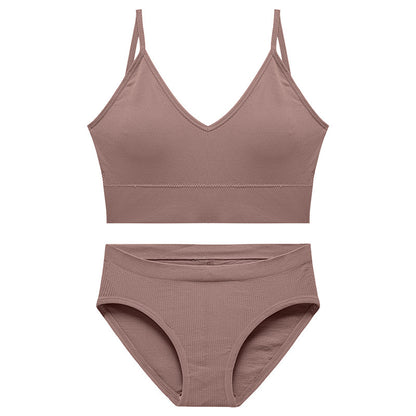 No Steel Ring Underwear Big Breasts Show Small Skin Friendly Sexy Bottoming Camisole Thin Section Beautiful Back Sleep Wrap Chest Suit Female