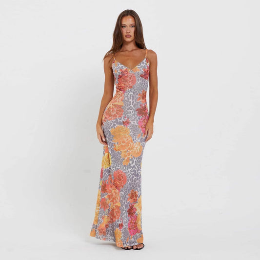 Printed pure desire sleeveless camisole dress for women