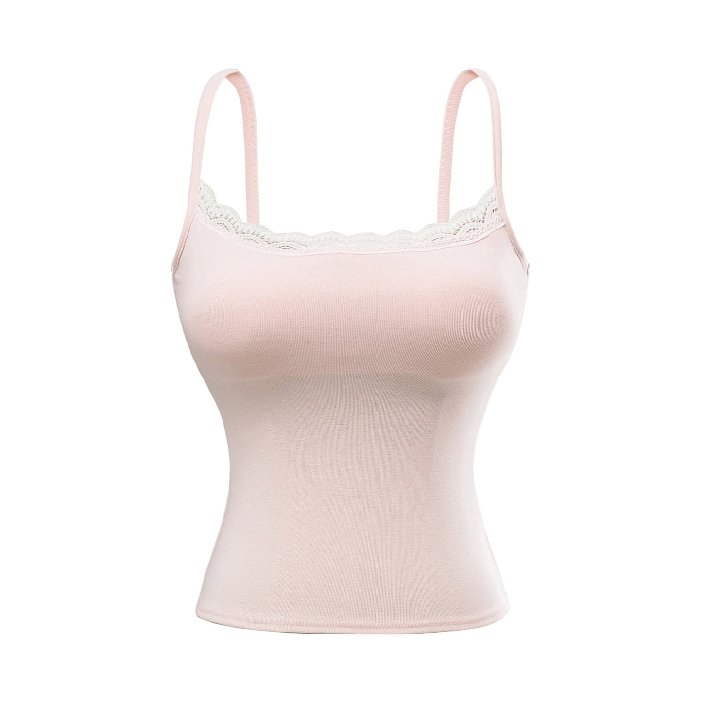 Lace lace patchwork camisole vest with chest cushion for women