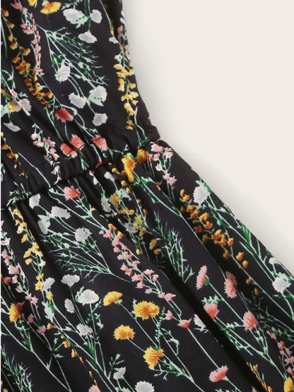 Floral camisole vacation style jumpsuit jumpsuit