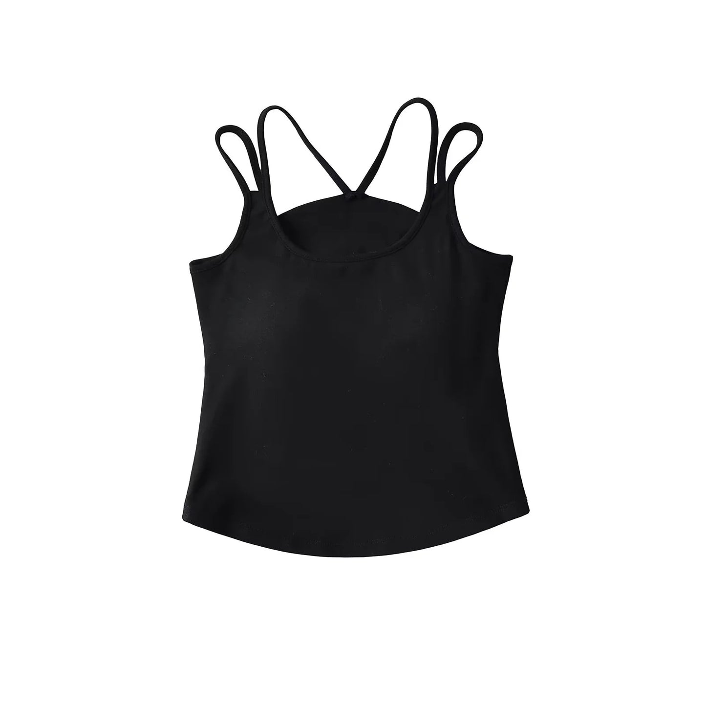 Chest cushion and back integrated camisole vest