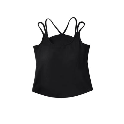 Chest cushion and back integrated camisole vest