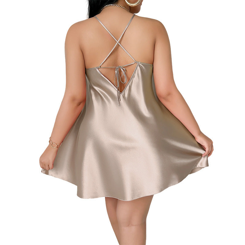Loose backless camisole skirt