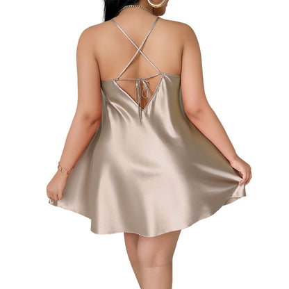 Loose backless camisole skirt