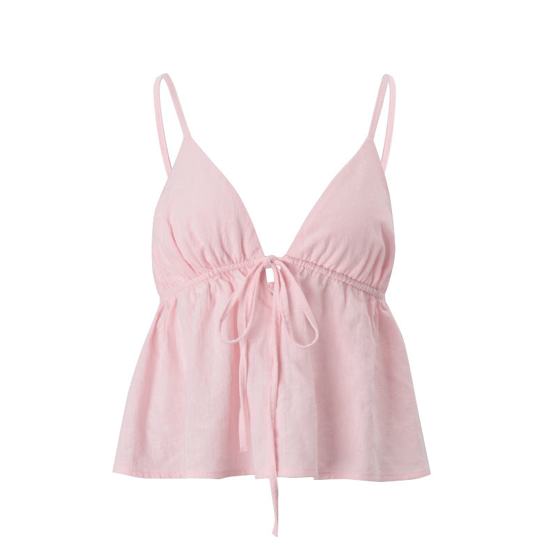 European and American women's sexy slim fit camisole top