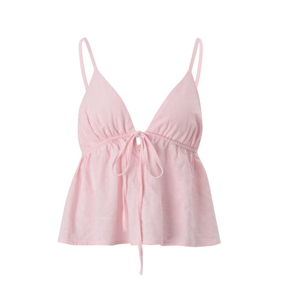European and American women's sexy slim fit camisole top