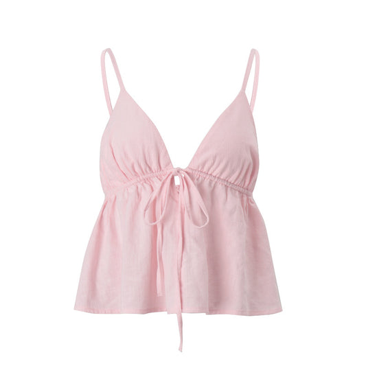 European and American women's sexy slim fit camisole top