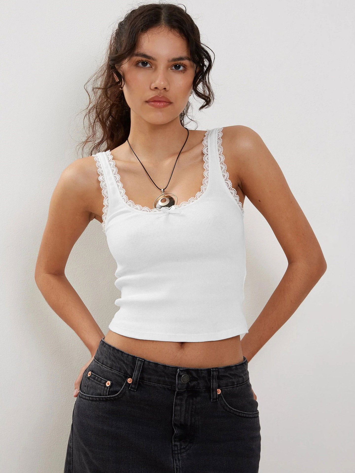 Women's Camisole Lace Fitted Slim Top Spicy Girl Summer