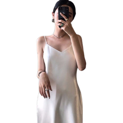 New Sexy A-line Women's Long Suspender Dress