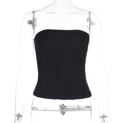 Sexy Strapless Crop Versatile Waist-Cinching Camisole