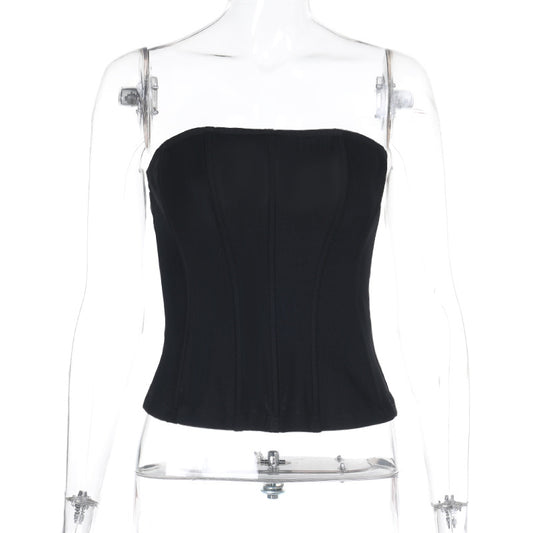 Sexy Strapless Crop Versatile Waist-Cinching Camisole