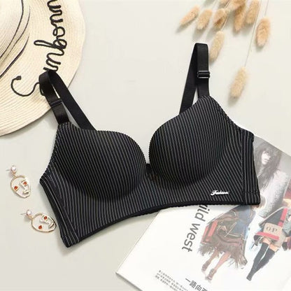 High-end Brand Romantic Temptation Bra Set Women Striped Underwear Set Hot Sale Push Up Seamless Lingerie Female Sets