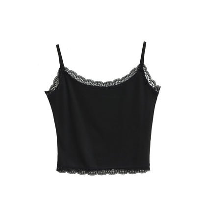 Lace short camisole vest