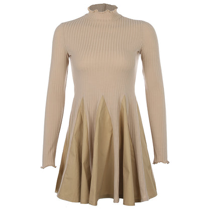High waist A-line dress