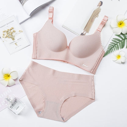 High-end Brand Romantic Temptation Bra Set Women Striped Underwear Set Hot Sale Push Up Seamless Lingerie Female Sets