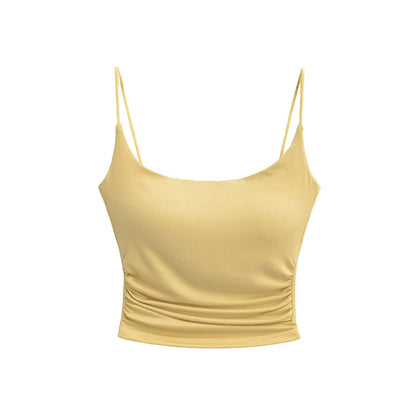 Chest cushion rubber band thin shoulder strap camisole vest