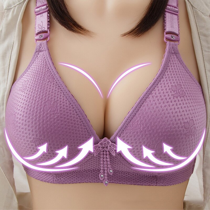 Fashion bra Spring and Autumn Linerie Sexy Seamless Front Button bra Push Up Women Underwear Buckle Female Small Chest Bra