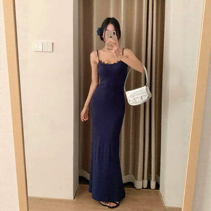 Sexy Lace Patched Bodycon Mermaid Dress