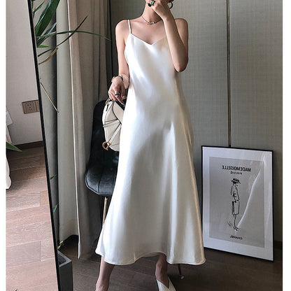 New Sexy A-line Women's Long Suspender Dress