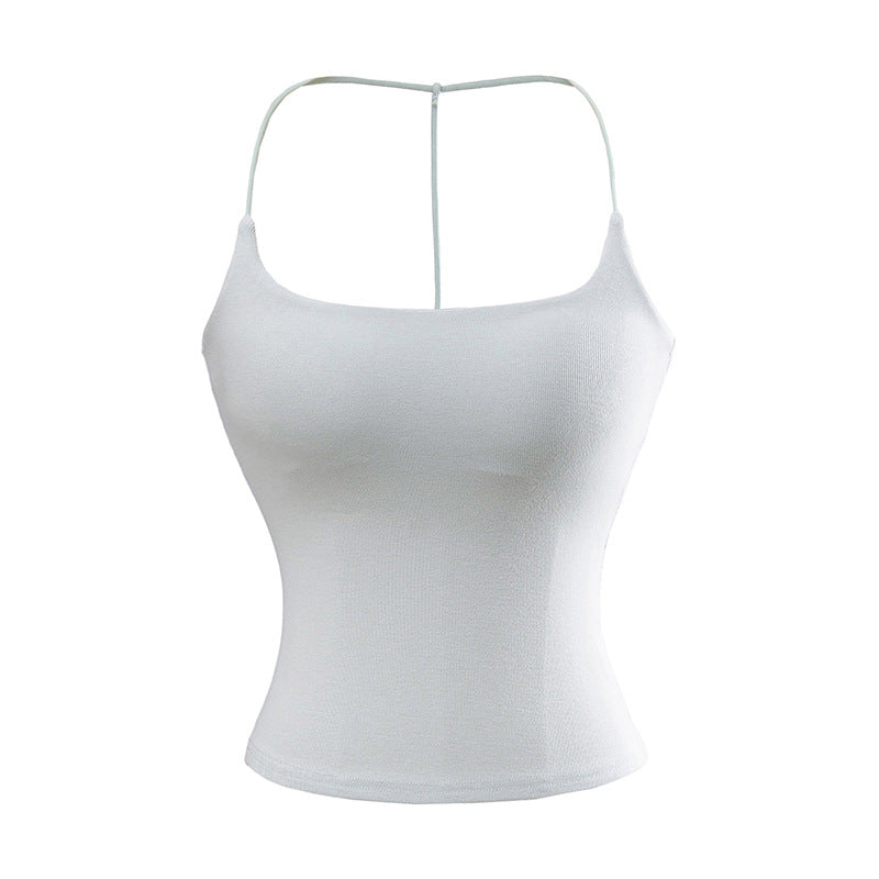 Backless hanging neck camisole vest