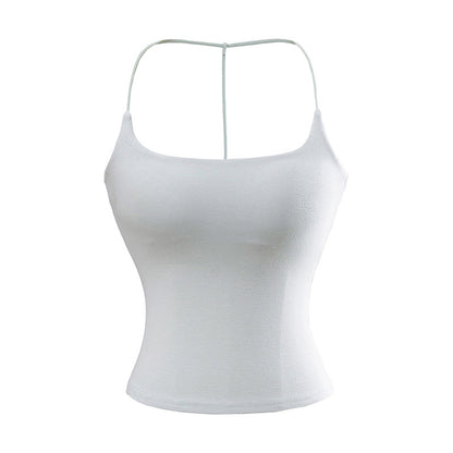Backless hanging neck camisole vest
