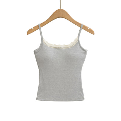 Sexy Lace Sports Casual Camisole with Built-in Bra Pads