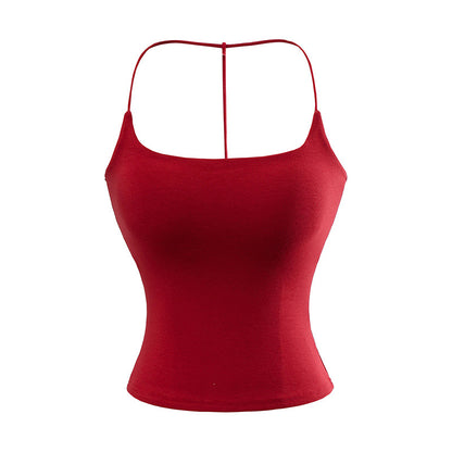 Backless hanging neck camisole vest