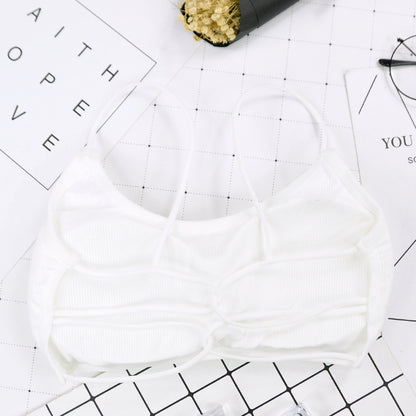 Modal Cross Camisole Thin Shoulder Straps Anti-Glare Girl Beautiful Back Underwear Student Wrapping Chest Small Tube Top