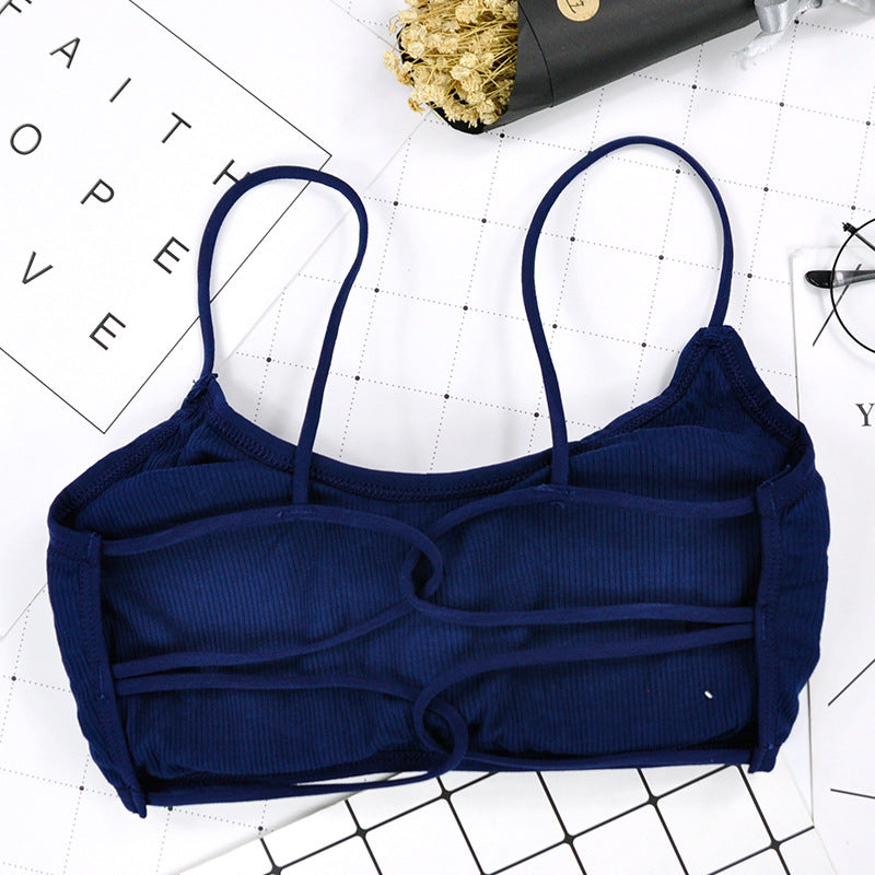 Modal Cross Camisole Thin Shoulder Straps Anti-Glare Girl Beautiful Back Underwear Student Wrapping Chest Small Tube Top