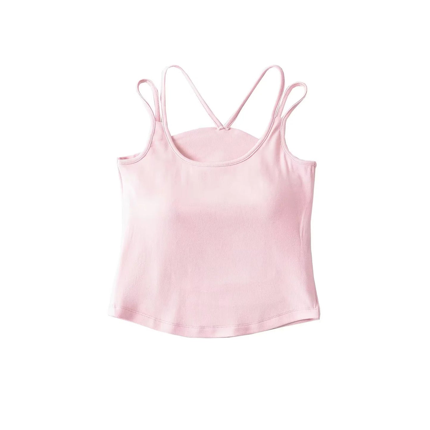 Chest cushion and back integrated camisole vest