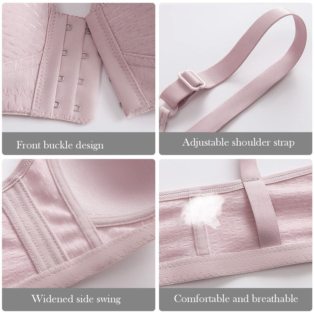 Fashion bra Spring and Autumn Linerie Sexy Seamless Front Button bra Push Up Women Underwear Buckle Female Small Chest Bra