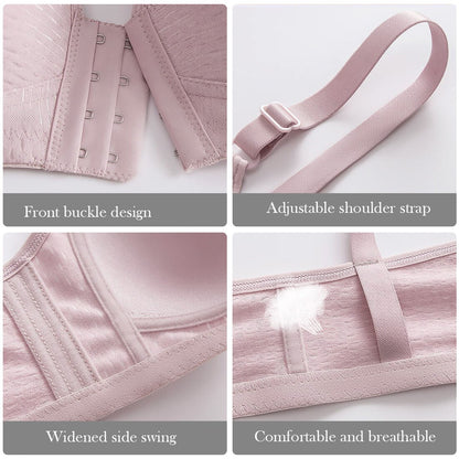 Fashion bra Spring and Autumn Linerie Sexy Seamless Front Button bra Push Up Women Underwear Buckle Female Small Chest Bra