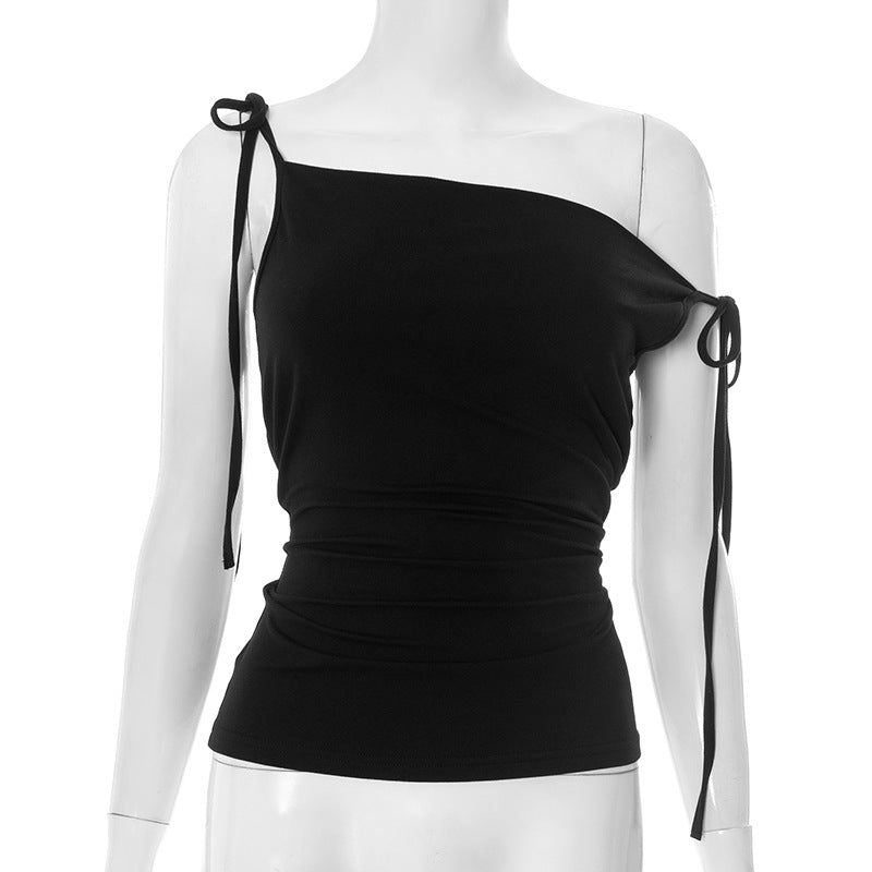 European and American women's camisole tie, slim fit and sexy vest for women